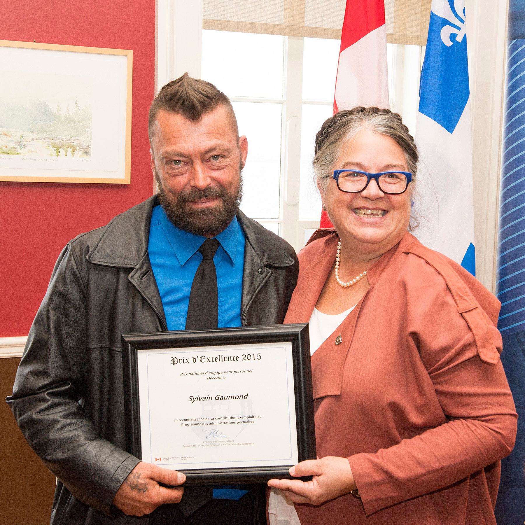 Sylvain Gaumond recoit son prix 