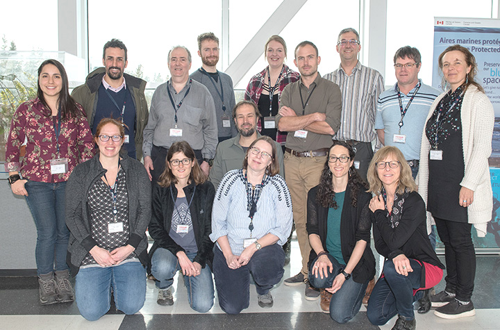  Group photo of 15 people, members of nine of the Coastal Restoration Fund’s recipient organizations.