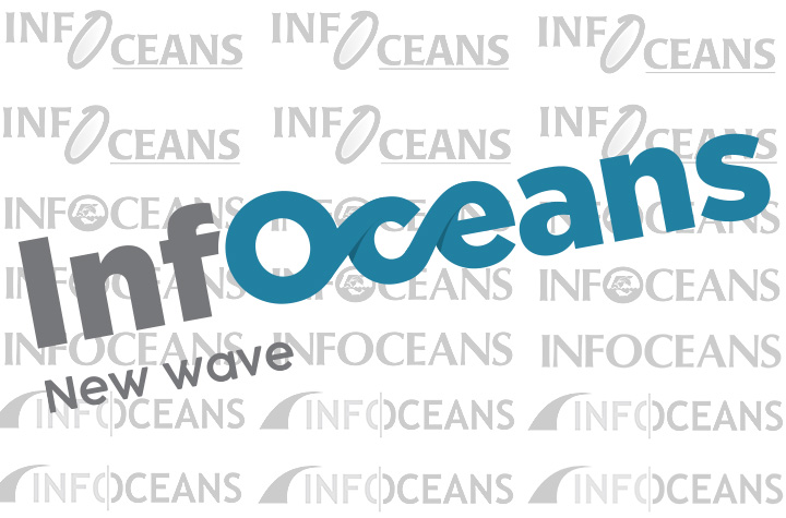 New graphic signature of Infoceans, new wave. In background, the fourth old graphic signatures. 