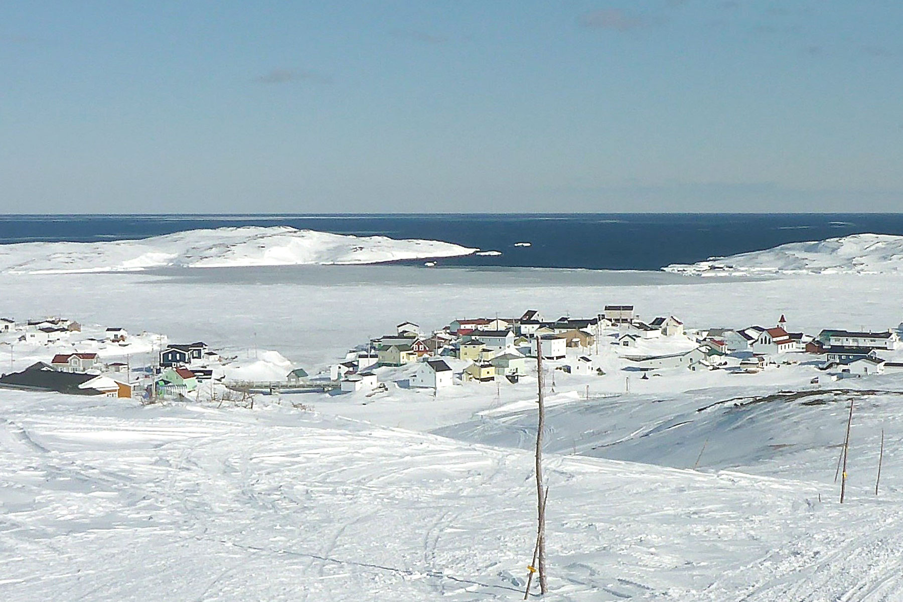 Petit village de la Côte-Nord en hiver