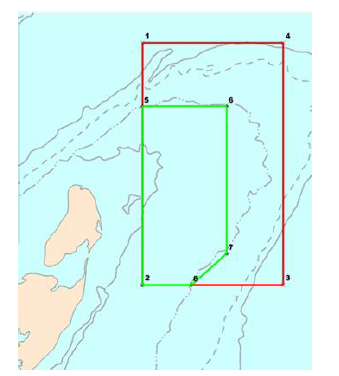 Titre : CARTE : BANC MISCOU ET PORTION DU OUVERTE - Description : CARTE : BANC MISCOU ET PORTION DU OUVERTE   À LA PÊCHE DU FLÉTAN ATLANTIQUE