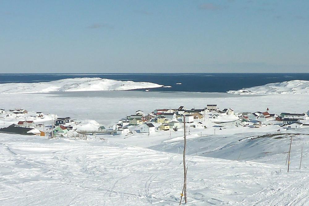 Petit village de la Côte-Nord en hiver
