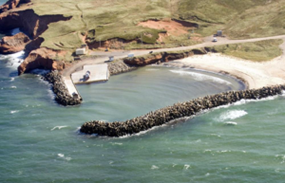 Le havre de pêche de Pointe-aux-Loups avant les travaux.